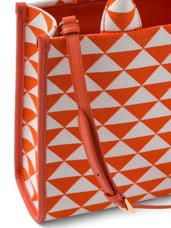 Prada small Symbole embroidered tote bag - Image 4