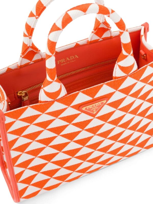 Prada small Symbole embroidered tote bag - Image 5