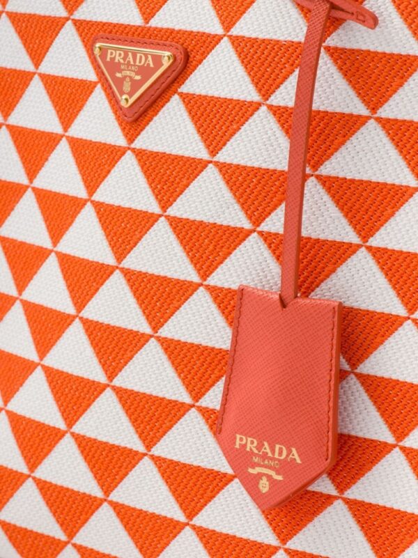 Prada small Symbole embroidered tote bag - Image 3