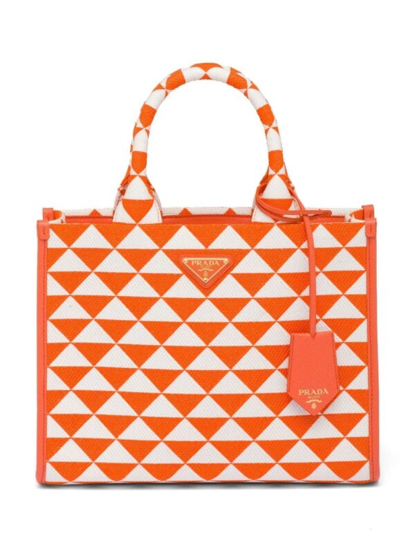 Prada small Symbole embroidered tote bag