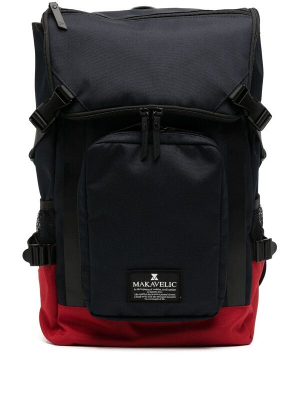 Makavelic multiple zip-fastening pockets backpack