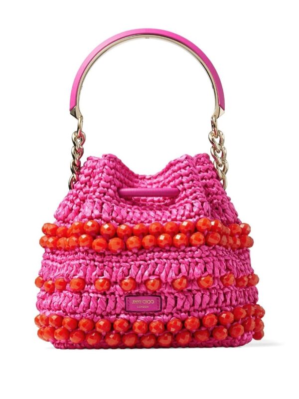 Jimmy Choo Bon Bon woven bucket bag - Image 3