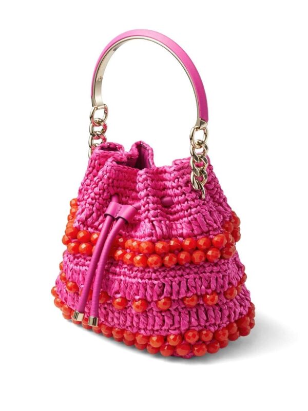 Jimmy Choo Bon Bon woven bucket bag - Image 4