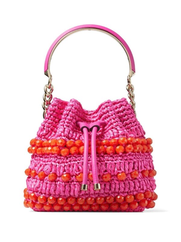 Jimmy Choo Bon Bon woven bucket bag