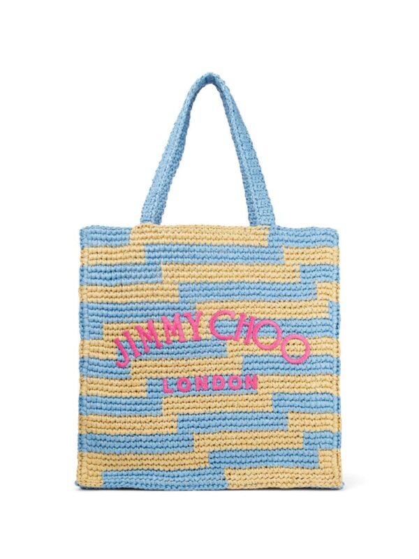 Jimmy Choo embroidered-logo tote bag