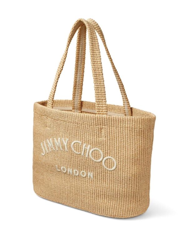 Jimmy Choo logo-print beach tote - Image 4