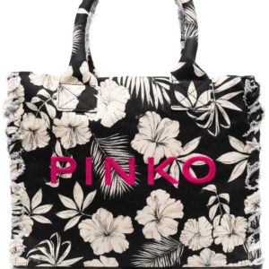 PINKO  Beach floral-print tote bag
