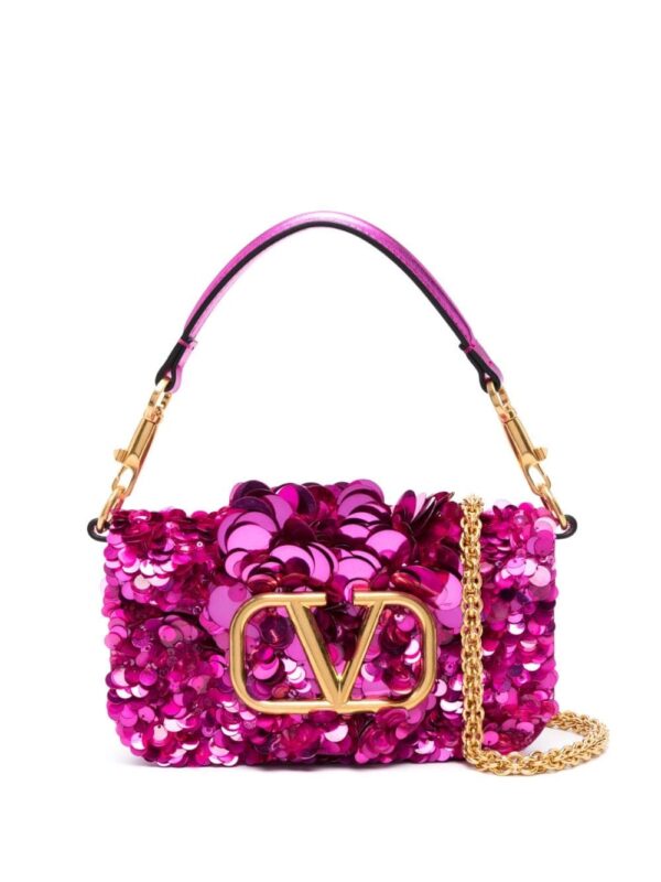 Valentino Garavani small Locò sequinned shoulder bag