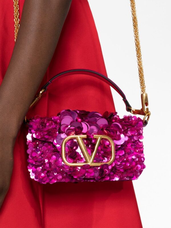 Valentino Garavani small Locò sequinned shoulder bag - Image 3