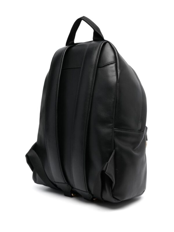Billionaire logo-plaque leather backpack - Image 3