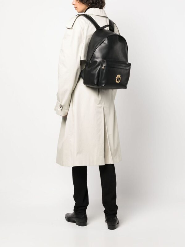 Billionaire logo-plaque leather backpack - Image 2