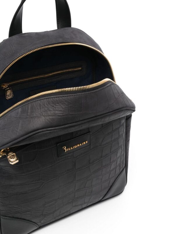 Billionaire crocodile-embossed leather backpack - Image 5