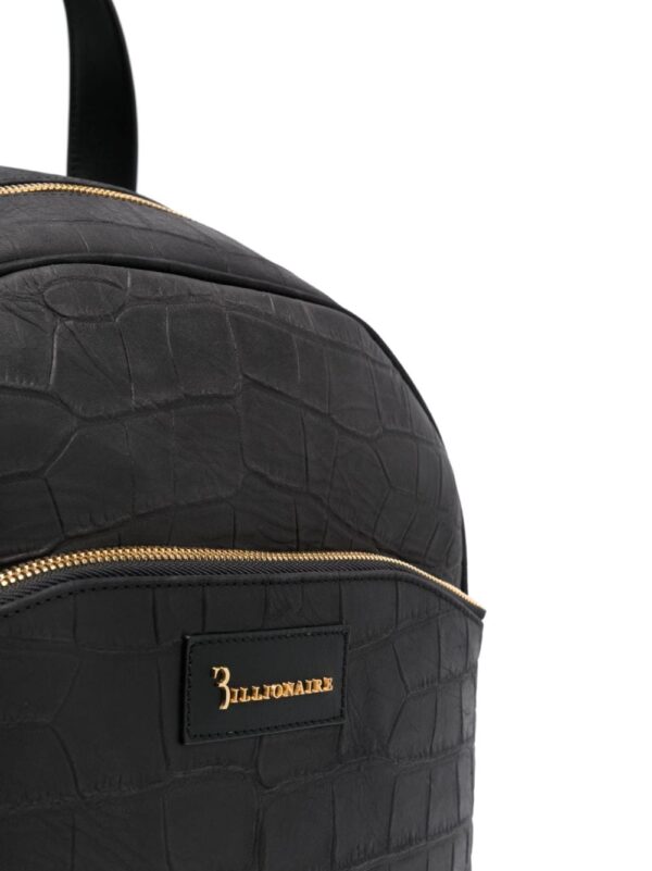 Billionaire crocodile-embossed leather backpack - Image 4