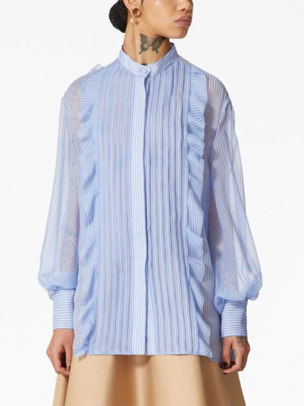 Valentino Garavani  Classic Stripes chiffon shirt - Image 3