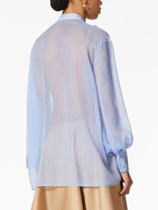 Valentino Garavani  Classic Stripes chiffon shirt - Image 4