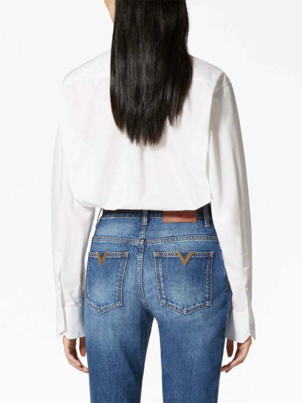Valentino Garavani  embroidered cotton long-sleeve shirt - Image 4
