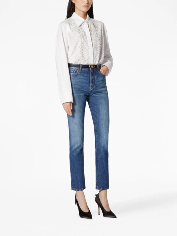 Valentino Garavani  embroidered cotton long-sleeve shirt - Image 2