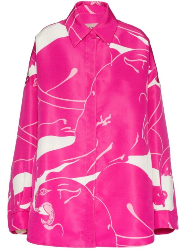 Valentino Garavani  graphic-print silk shirt