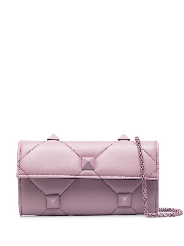 Valentino Garavani Roman Stud leather clutch bag