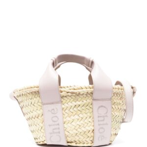 Chloé Chloé Sense small raffia tote bag