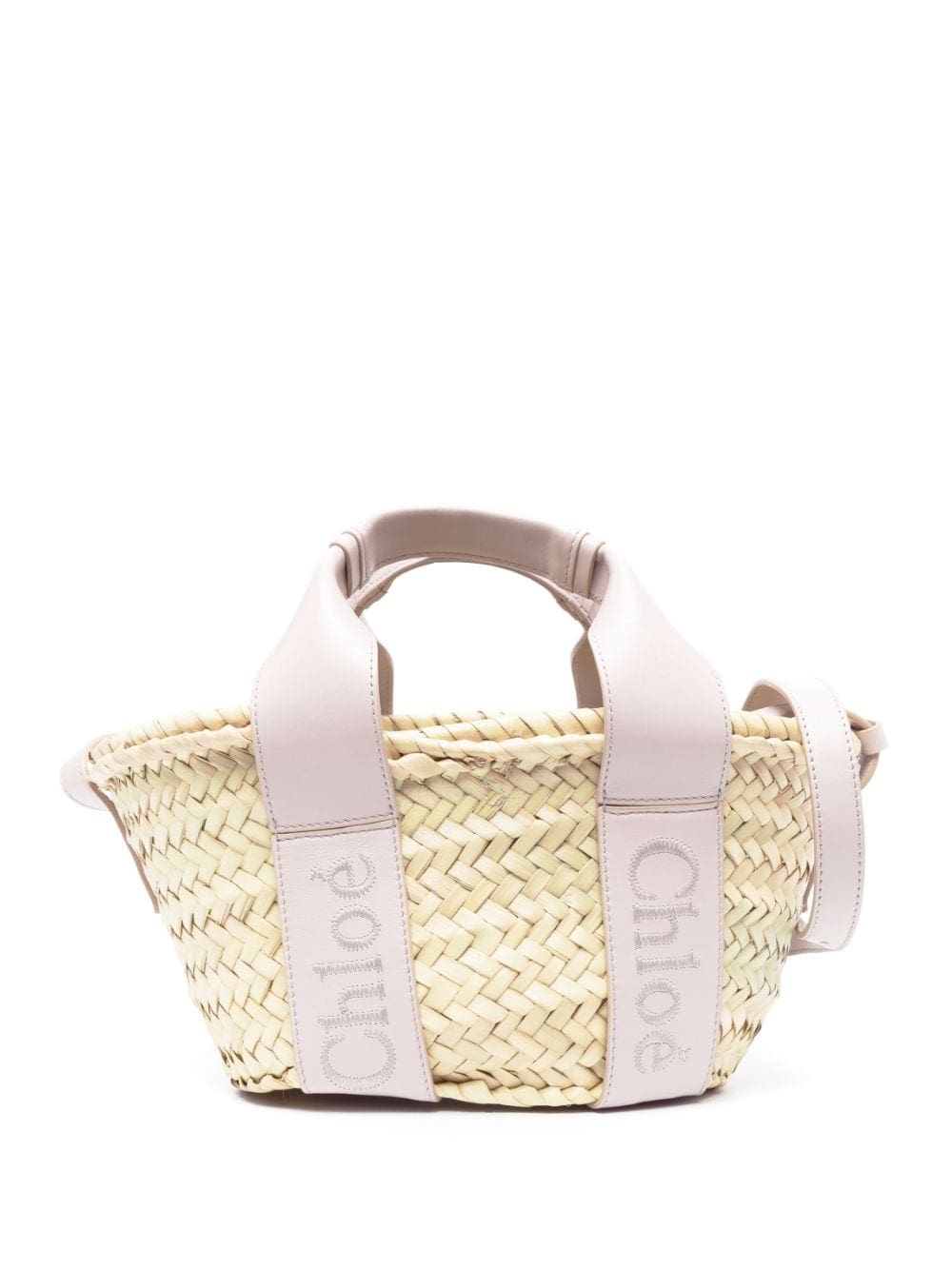 Chloé Chloé Sense small raffia tote bag