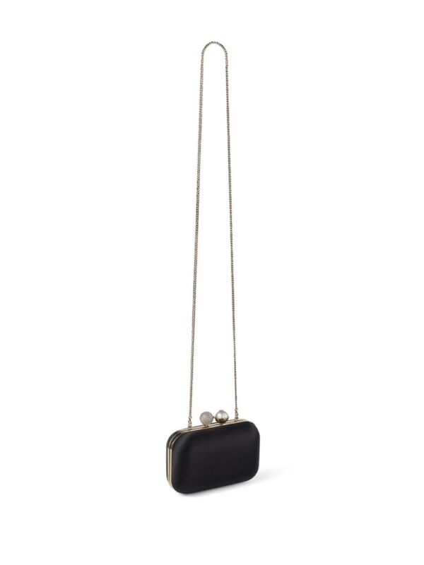 Jimmy Choo Cloud pearl-embellished satin clutch bag - Image 4