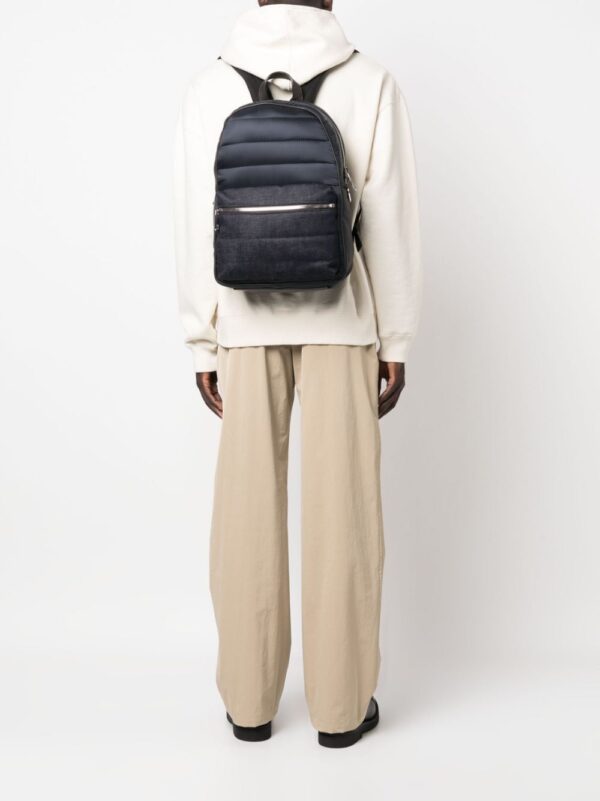 Moorer quilted denim backpack - Image 2