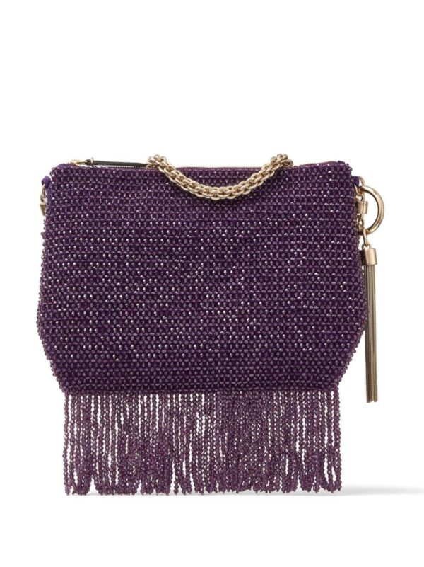 Jimmy Choo Callie beaded satin shoulder bag - Image 3