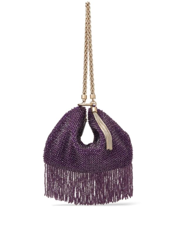 Jimmy Choo Callie beaded satin shoulder bag