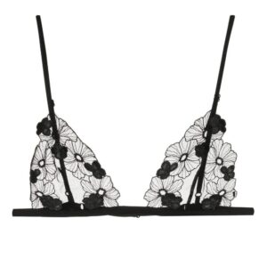Kiki de Montparnasse  floral-embroidered triangle-cup bra
