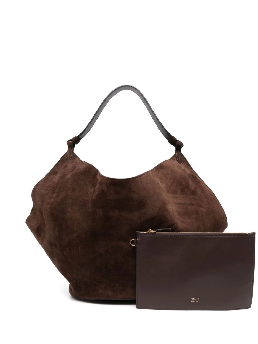KHAITE Lotus medium suede tote bag