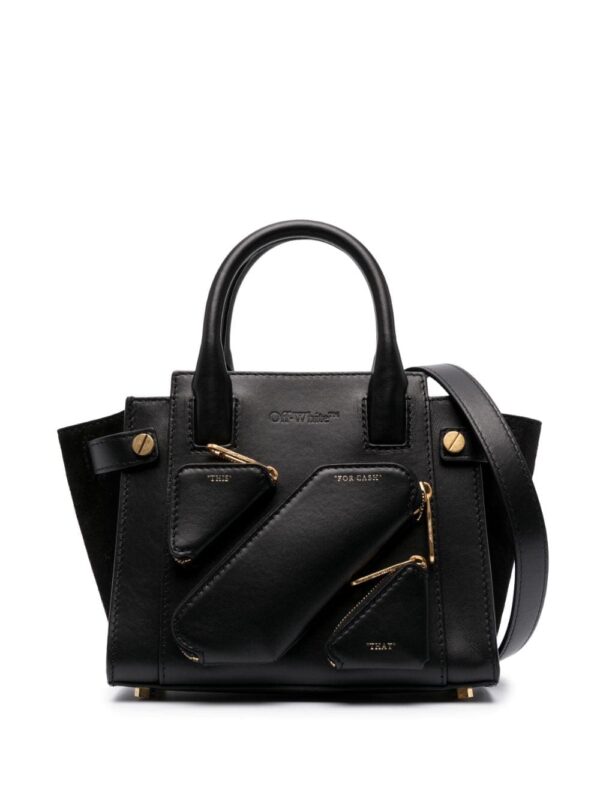 Off-White small City leather tote bag
