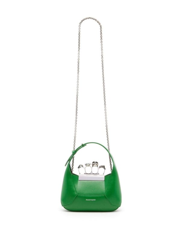 Alexander McQueen mini Jewelled Hobo leather bag - Image 5