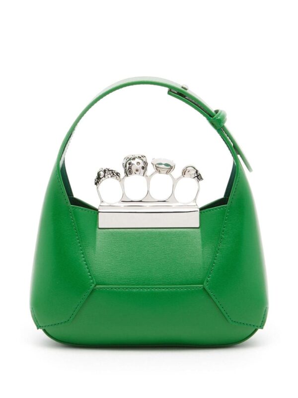 Alexander McQueen mini Jewelled Hobo leather bag - Image 3