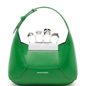 Alexander McQueen mini Jewelled Hobo leather bag