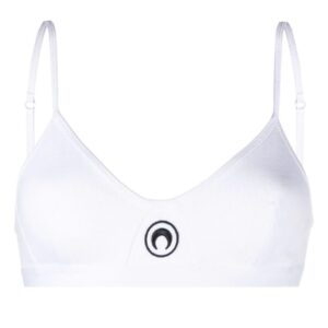 Marine Serre  Crescent Moon-embroidered bra