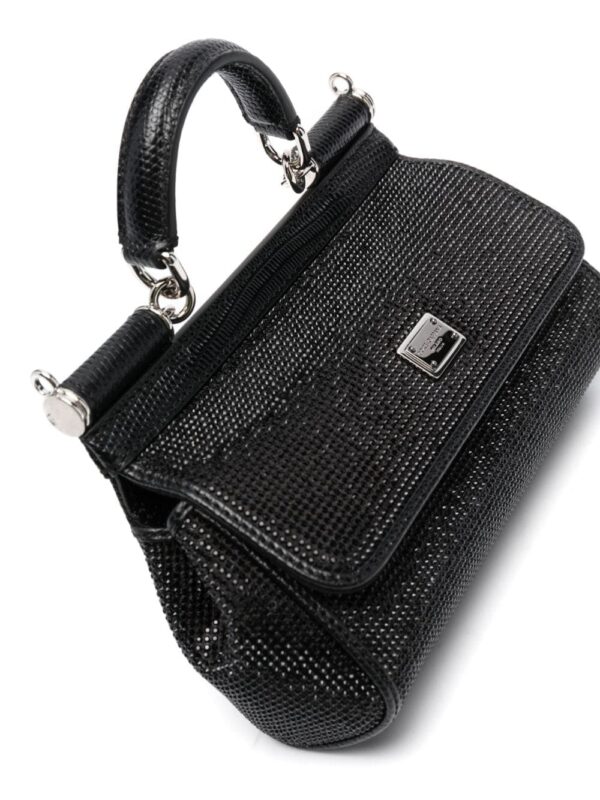 Dolce & Gabbana small Sicily rhinestone-embellished shoulder bag - Image 5