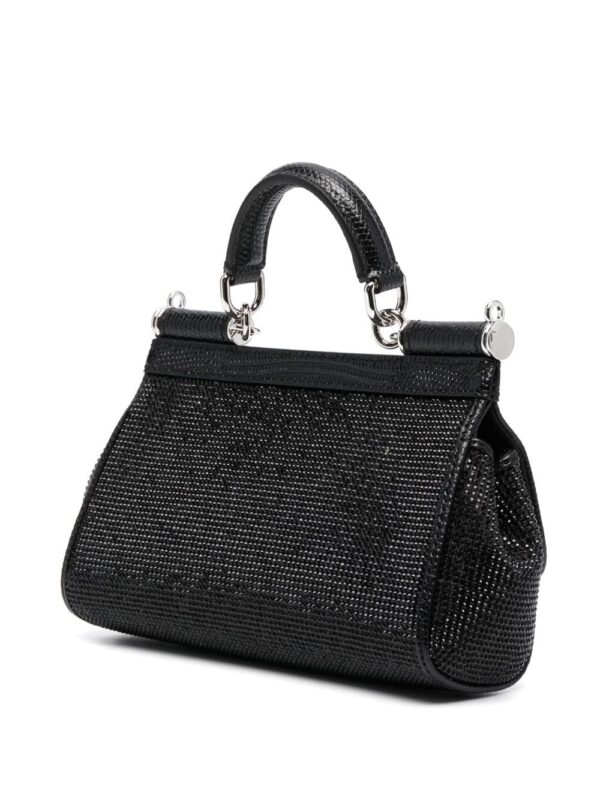 Dolce & Gabbana small Sicily rhinestone-embellished shoulder bag - Image 4