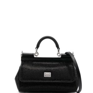 Dolce & Gabbana small Sicily rhinestone-embellished shoulder bag