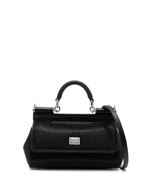 Dolce & Gabbana small Sicily rhinestone-embellished shoulder bag