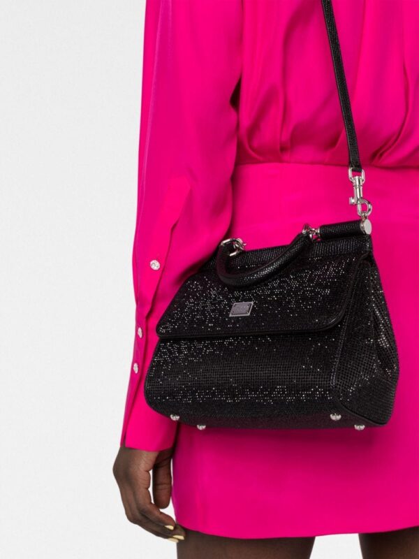Dolce & Gabbana small Sicily rhinestone shoulder bag - Image 3