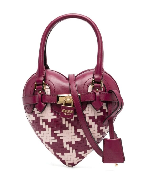 Moschino heart-shape leather bag