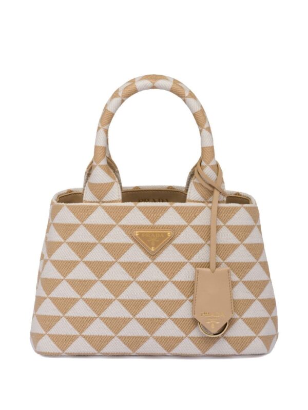 Prada Symbole embroidered tote bag