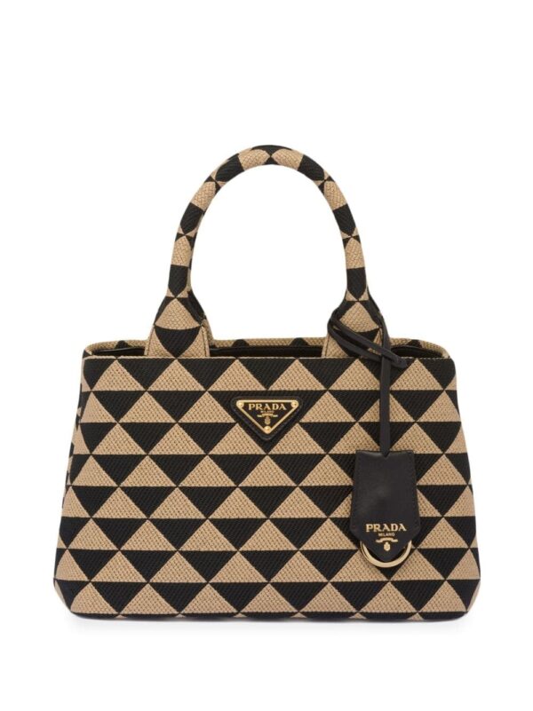 Prada Symbole embroidered tote bag