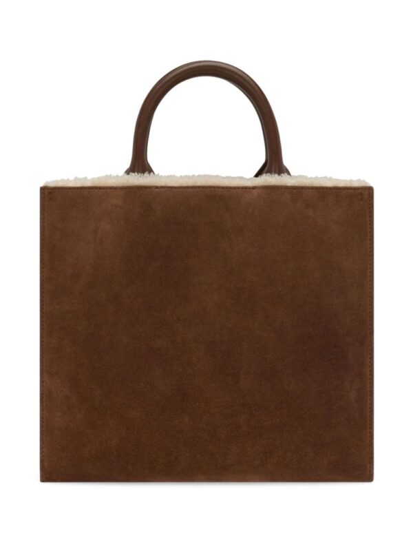 Dolce & Gabbana logo-embroidered shearling-detail bag - Image 3