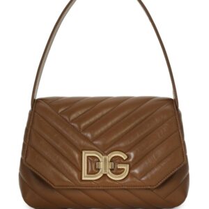 Dolce & Gabbana logo-buckle padded leather bag