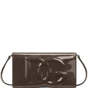 Dolce & Gabbana DG-logo patent-leather shoulder bag