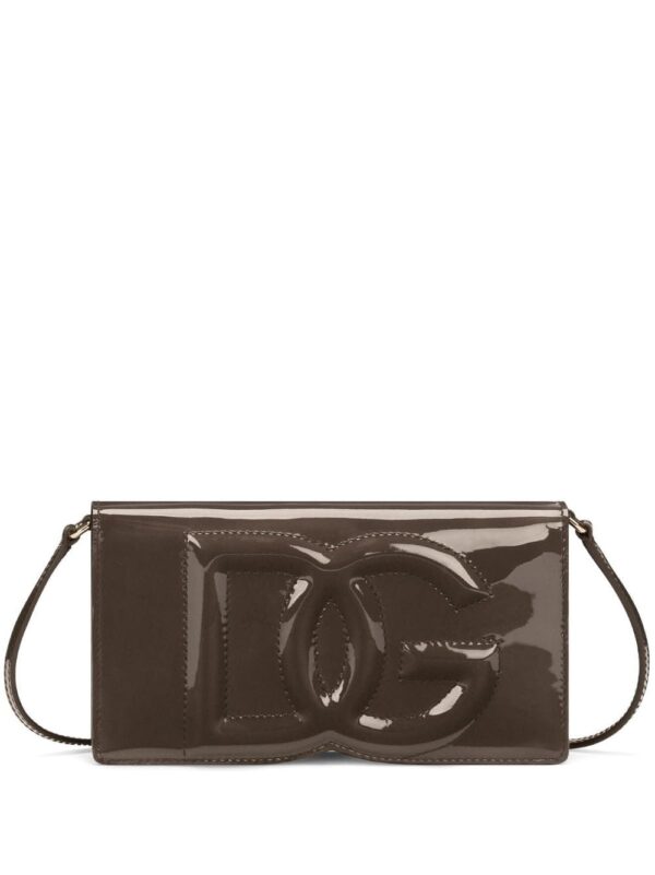 Dolce & Gabbana DG-logo patent-leather shoulder bag