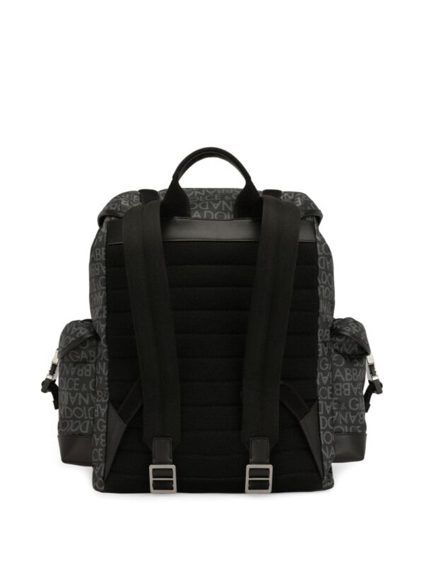 Dolce & Gabbana logo jacquard buckled backpack - Image 3