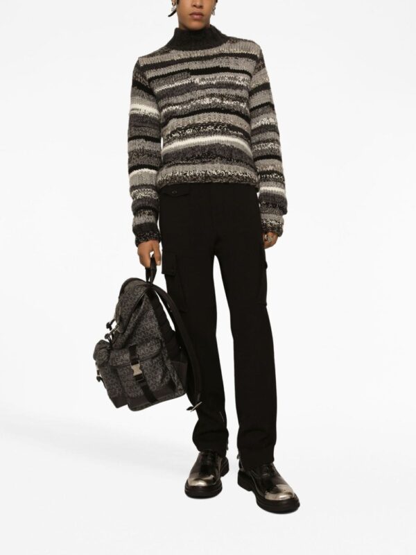 Dolce & Gabbana logo jacquard buckled backpack - Image 2